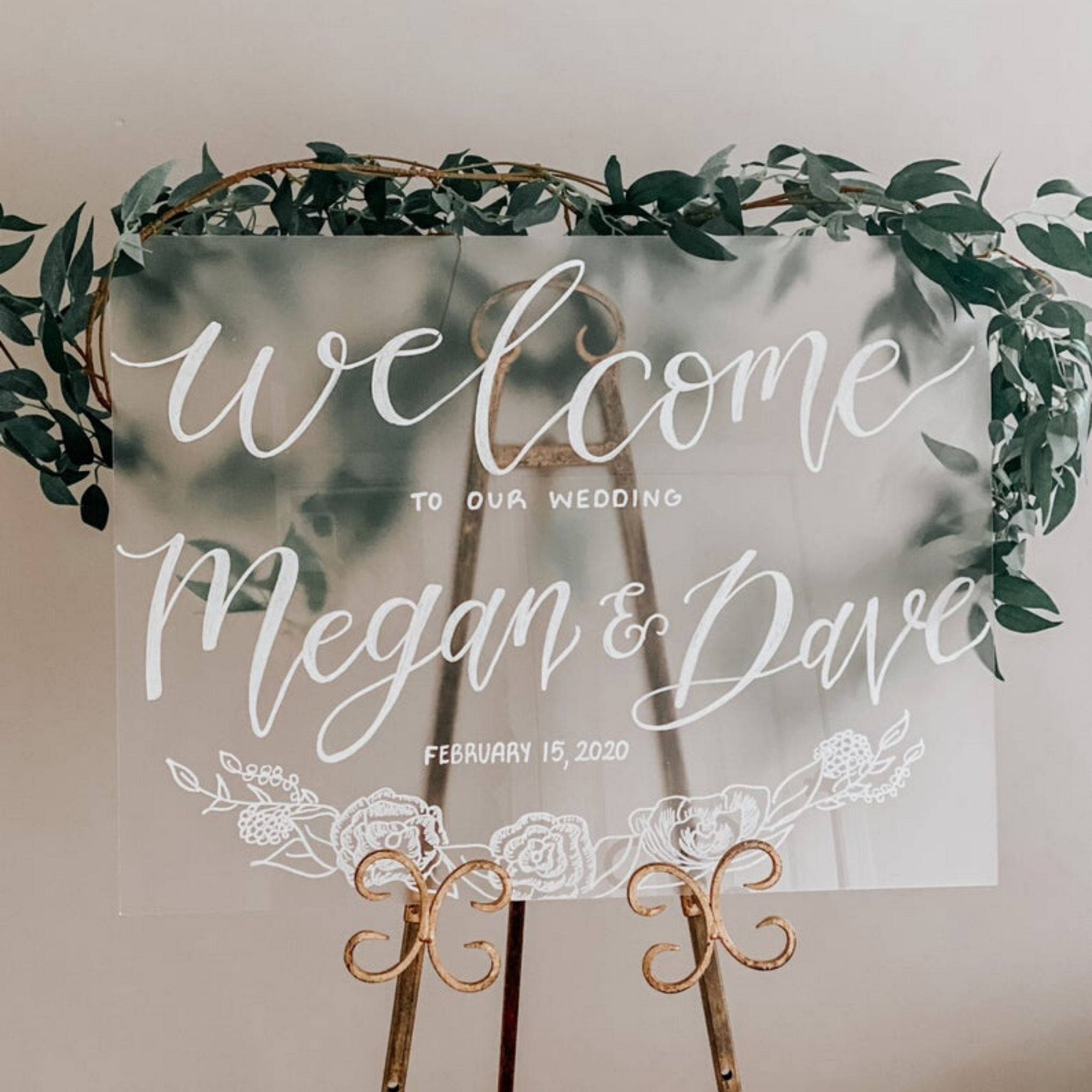 Frosted Acrylic Welcome Sign