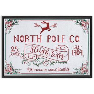 North Pole Co. Framed Canvas
