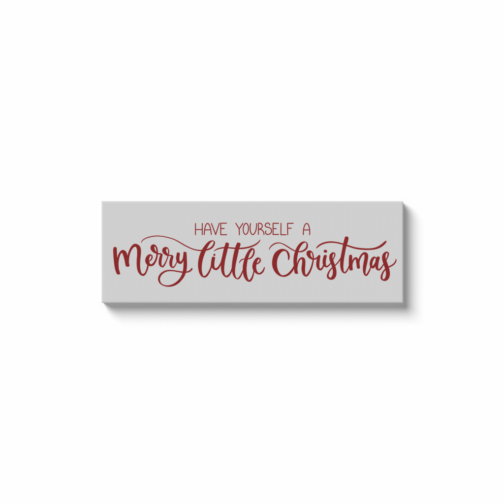 Merry Little Christmas Canvas Sign