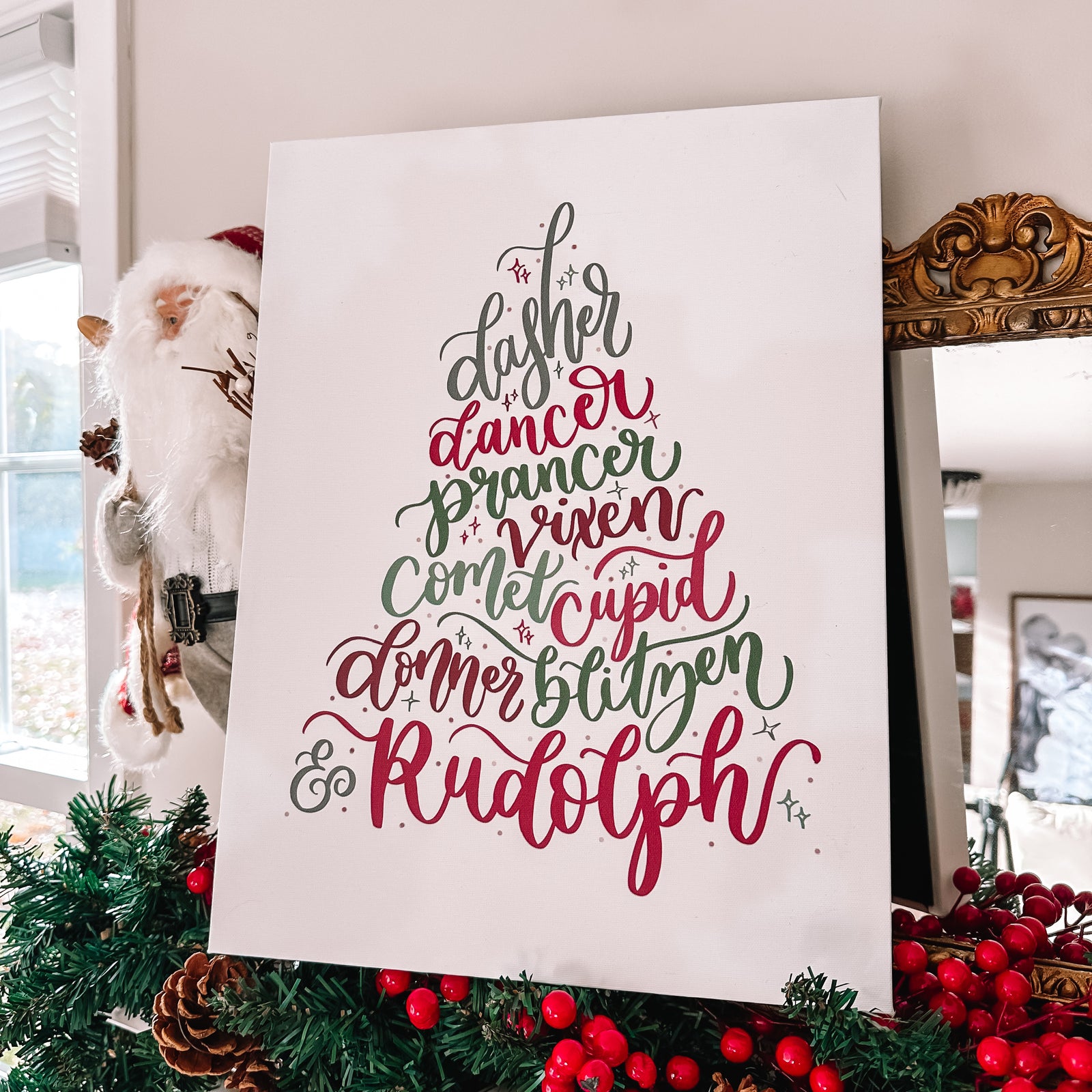 Reindeer Tree Canvas