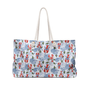 Lobster Hydrangea Getaway Weekender Bag