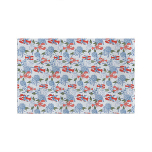 Lobster Hydrangea Microfiber Tea Towel