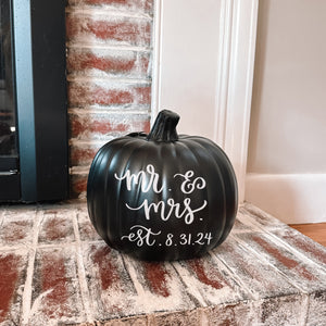 Personalized Hand Lettered Pumpkin