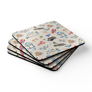 Rhode Island Summer Pattern Coasters
