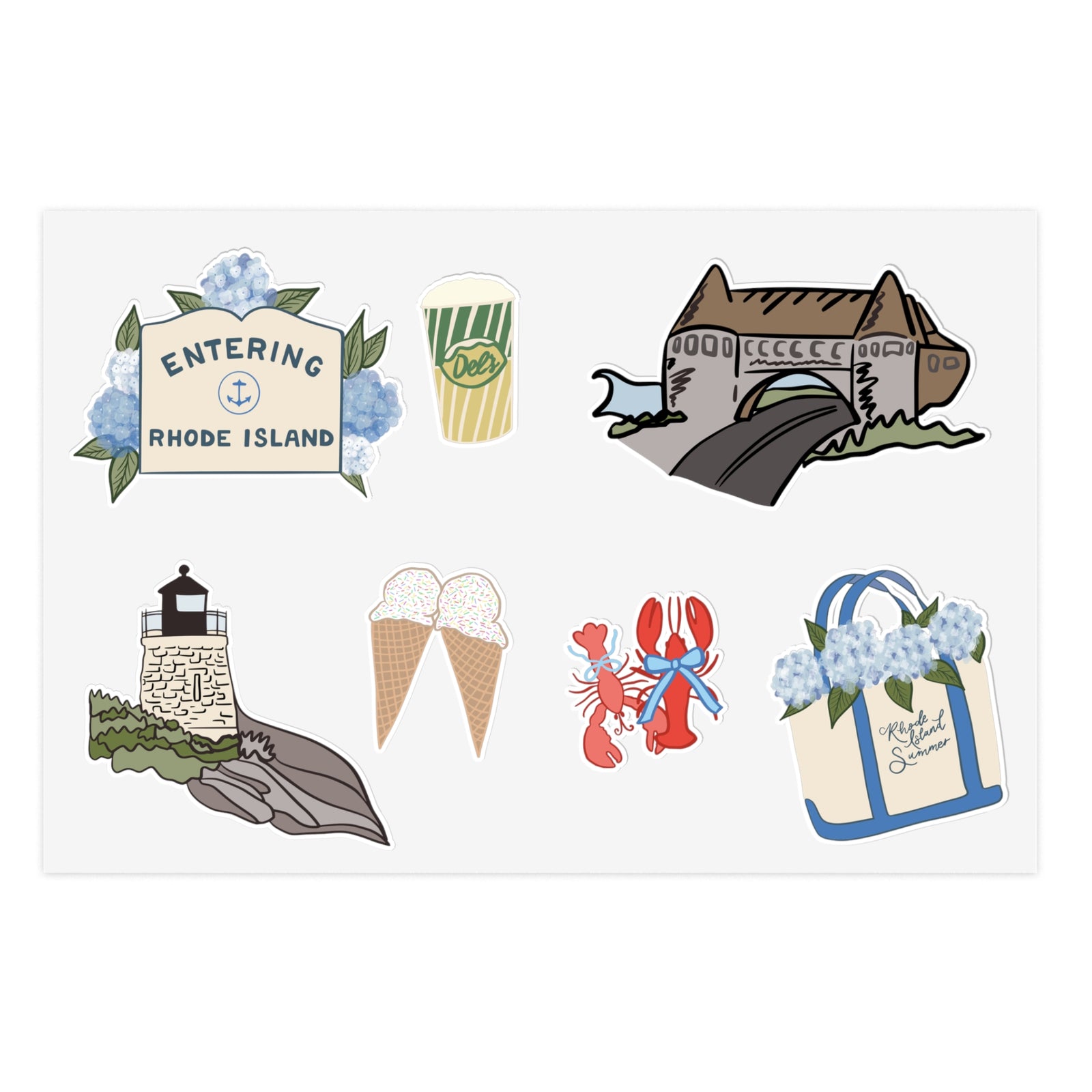 Rhode Island Summer Sticker Sheet