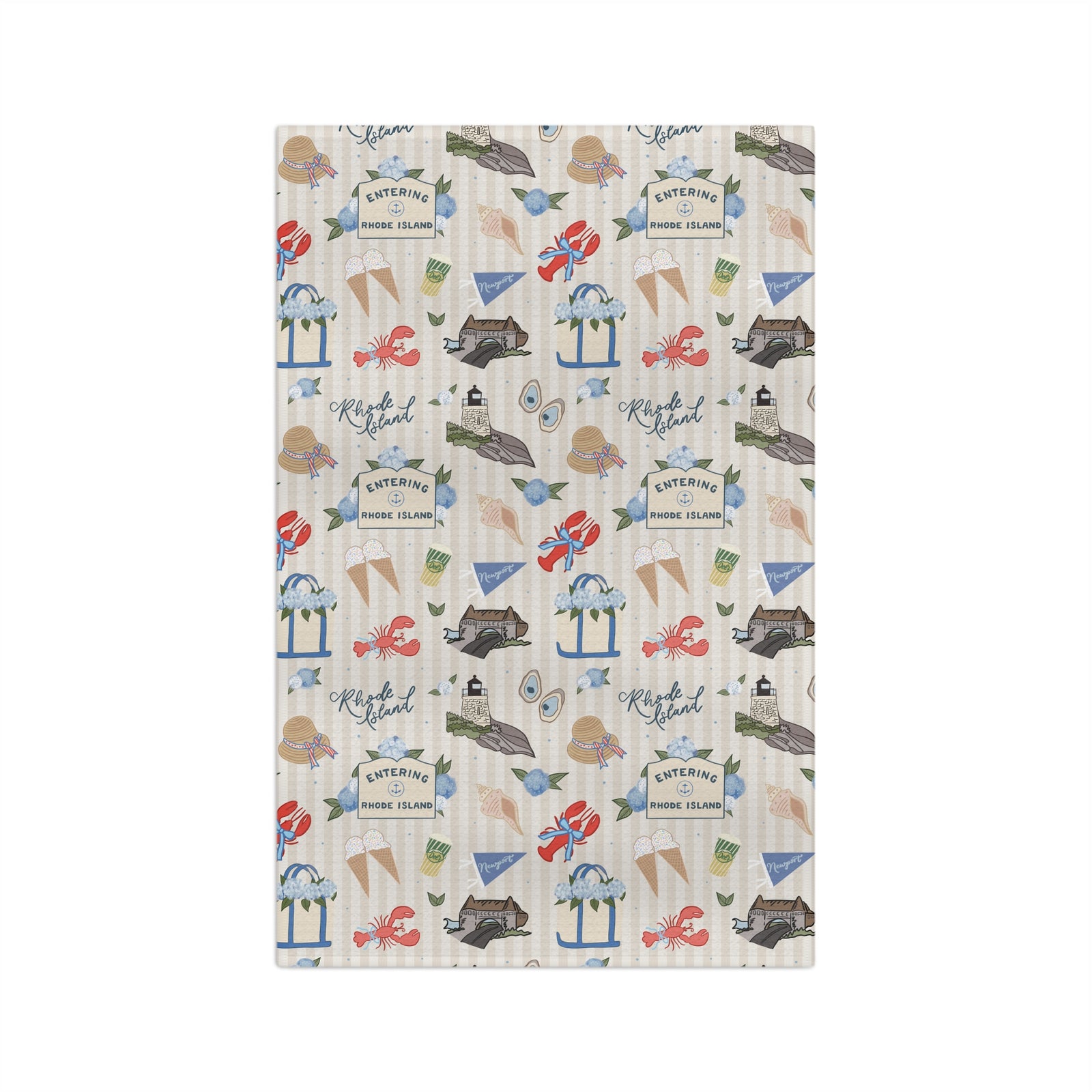 Rhode Island Summer Microfiber Tea Towel