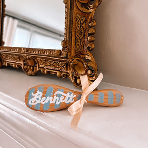 Striped Hand Painted Baby Hair Brush