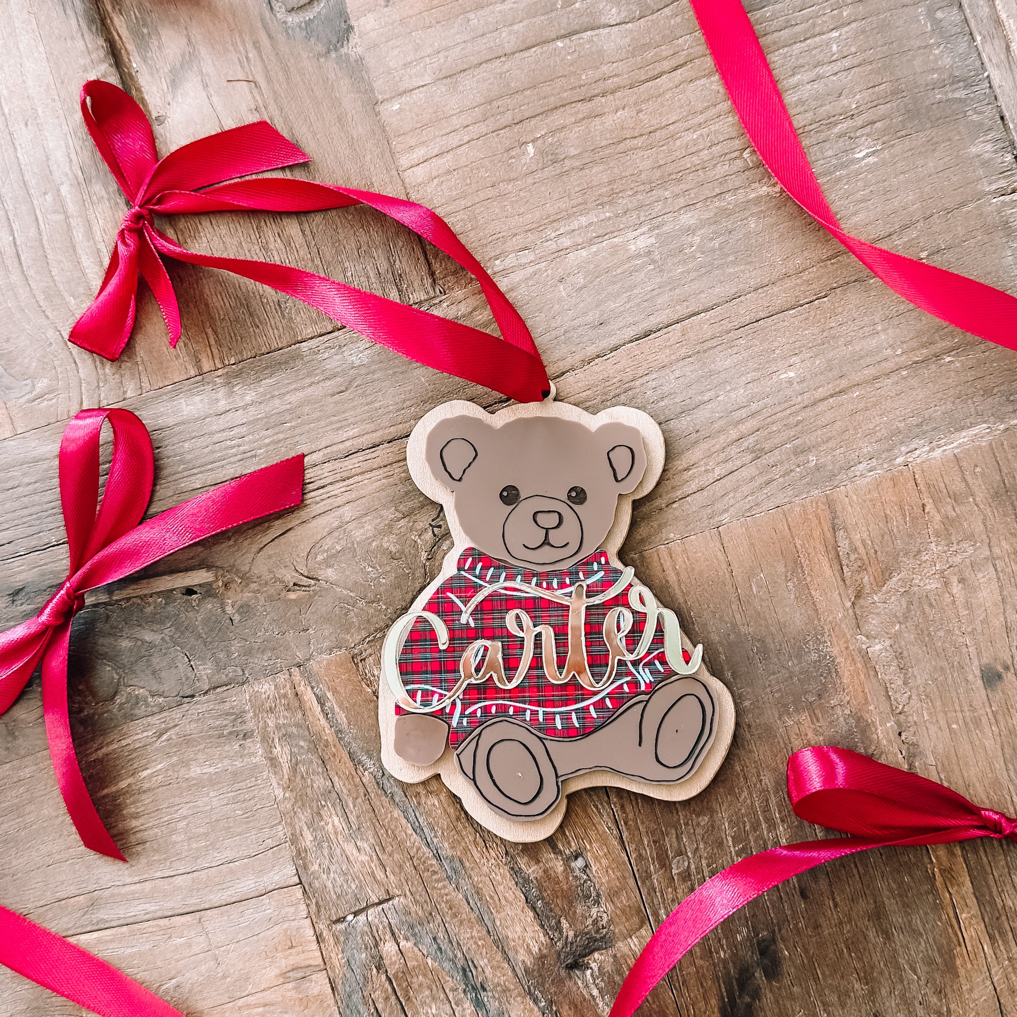 Teddy Bear Stocking Tag / Ornament