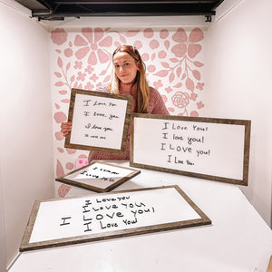 Handwritten “I love you” Wooden Sign