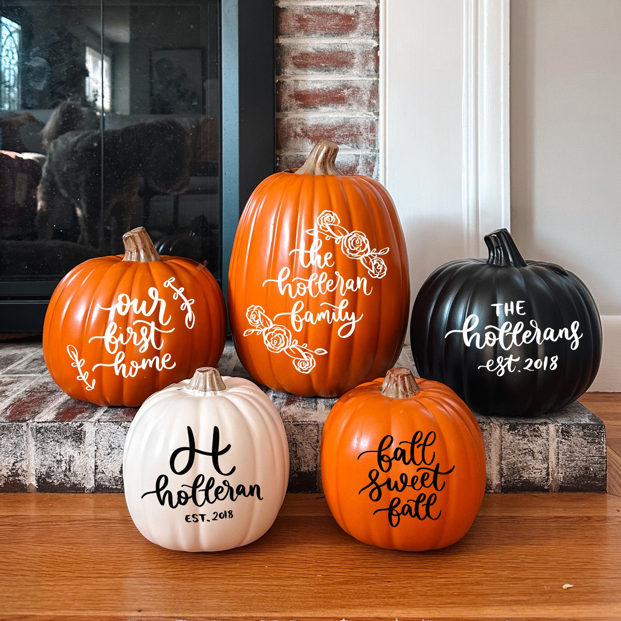 Personalized Hand Lettered Pumpkin