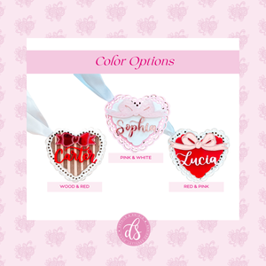 Valentine Heart Basket Name Tag