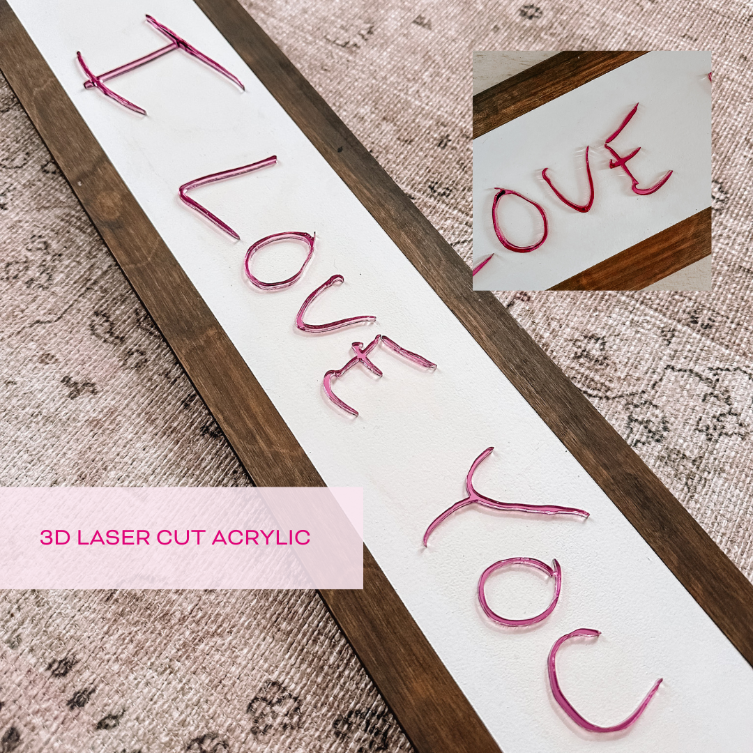 3D Handwritten Note Wooden Sign