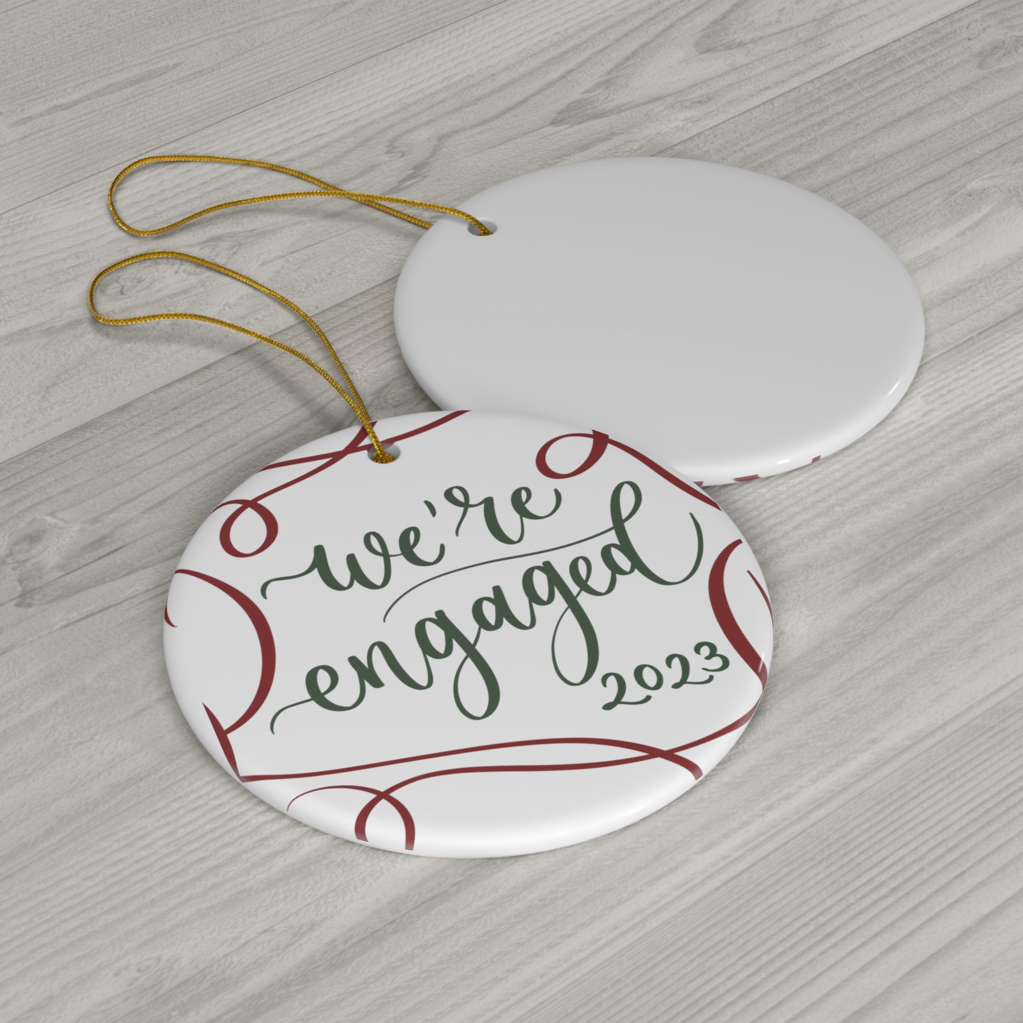 We're Engaged 2023 Porcelain Ornament