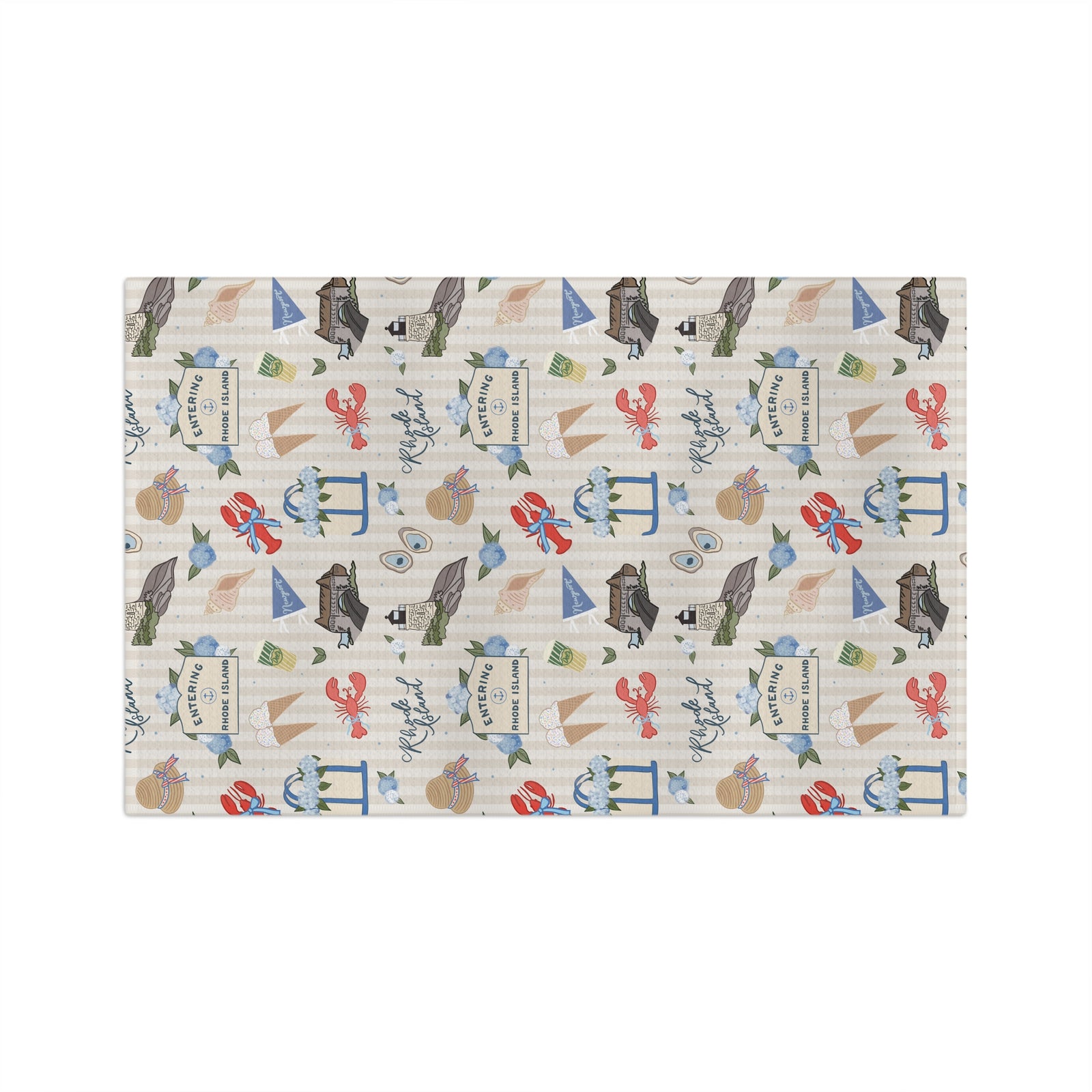 Rhode Island Summer Microfiber Tea Towel