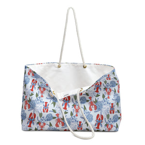 Lobster Hydrangea Getaway Weekender Bag
