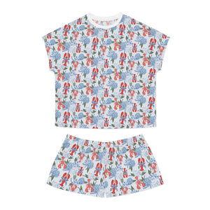 Lobster Hydrangea Pajama Set