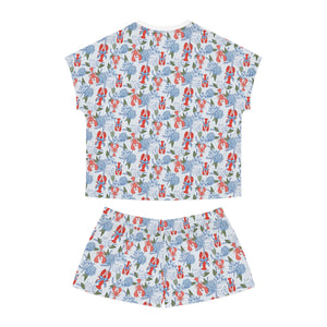 Lobster Hydrangea Pajama Set