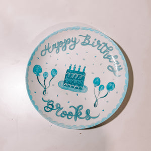 Hand Painted Birthday Plate