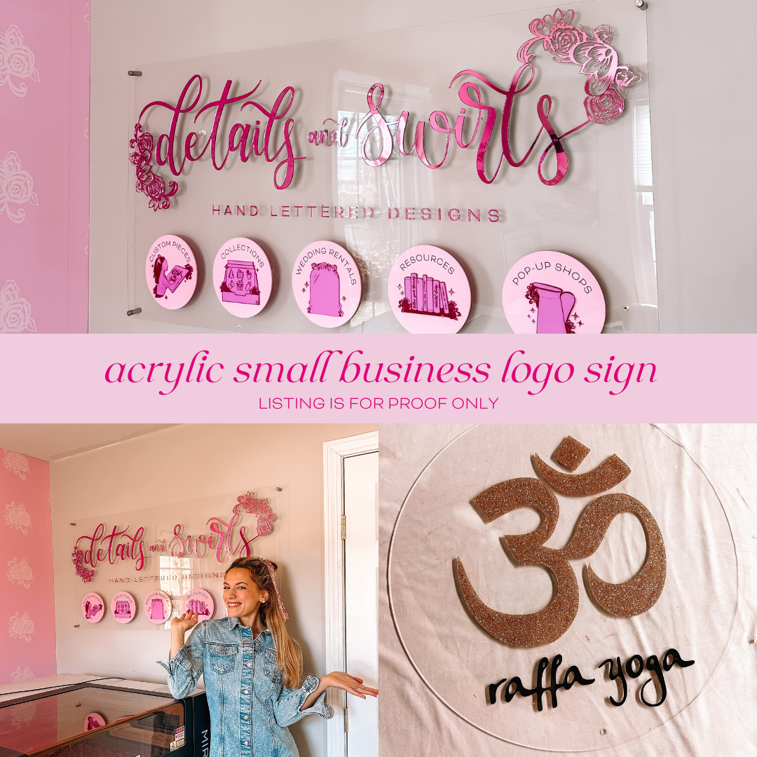 Acrylic Business Logo Sign PROOF ONLY