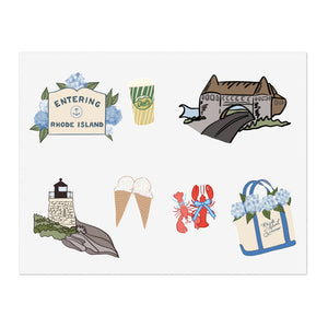 Rhode Island Summer Sticker Sheet
