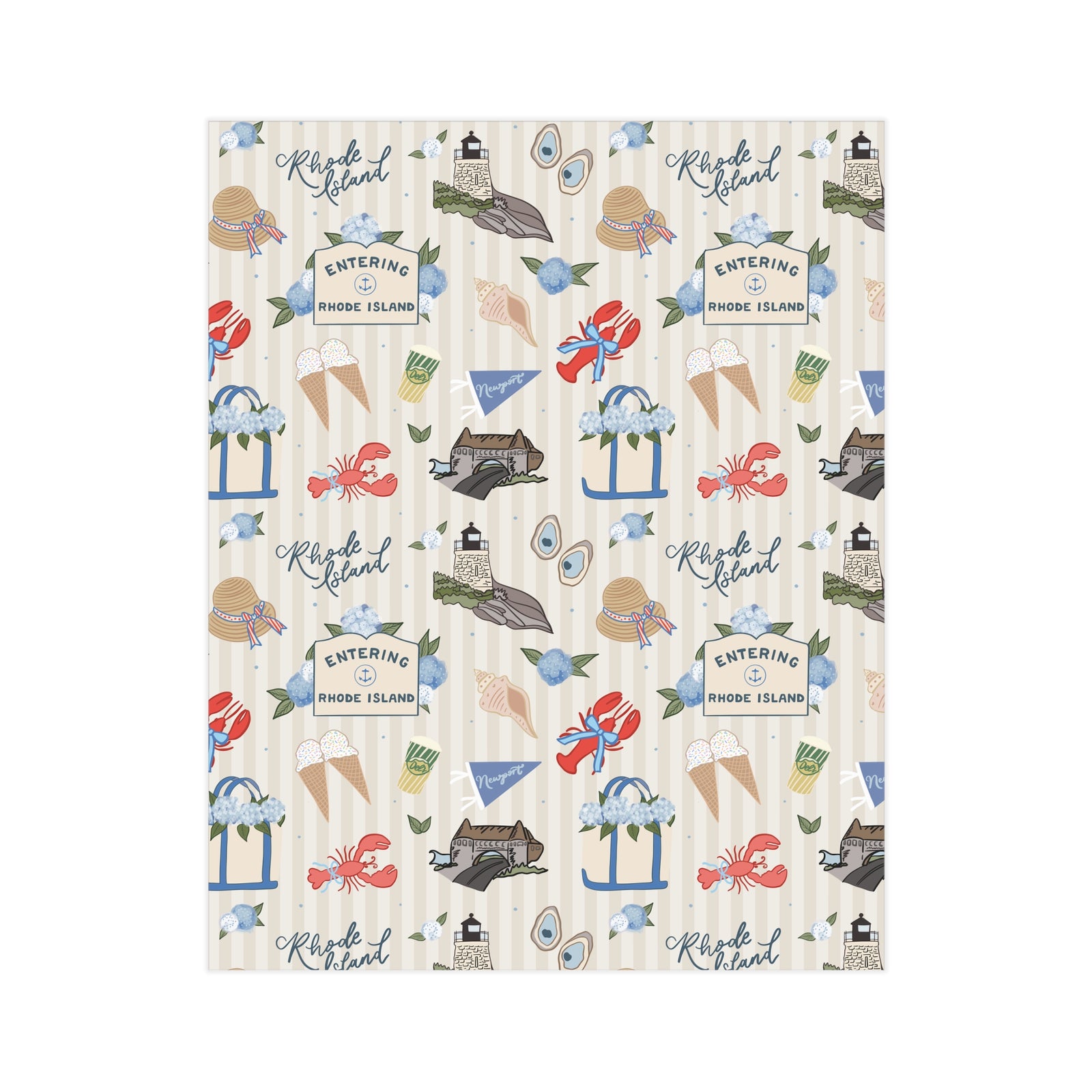 Rhode Island Summer Pattern Art Print