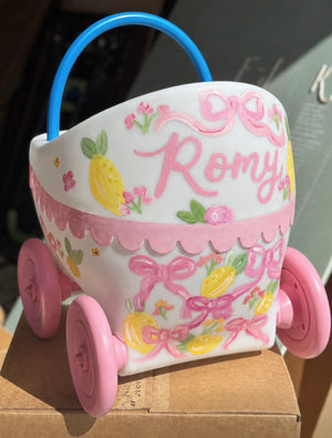 Custom Hand Painted Baby Doll Carriage
