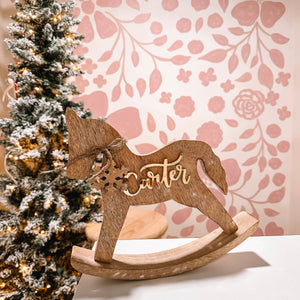 Personalized Wooden Rocking Horse