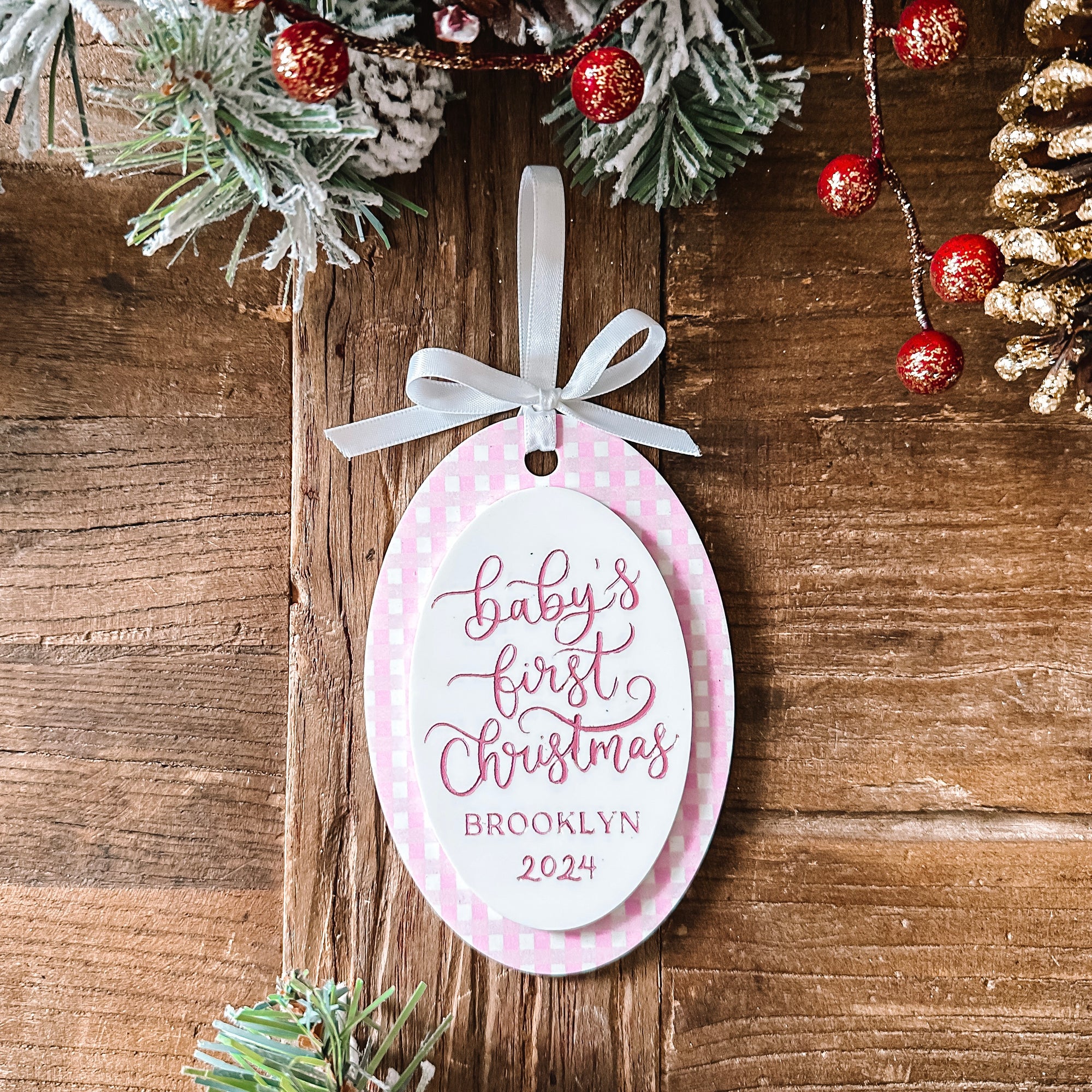 Baby's First Christmas Engraved Ornament