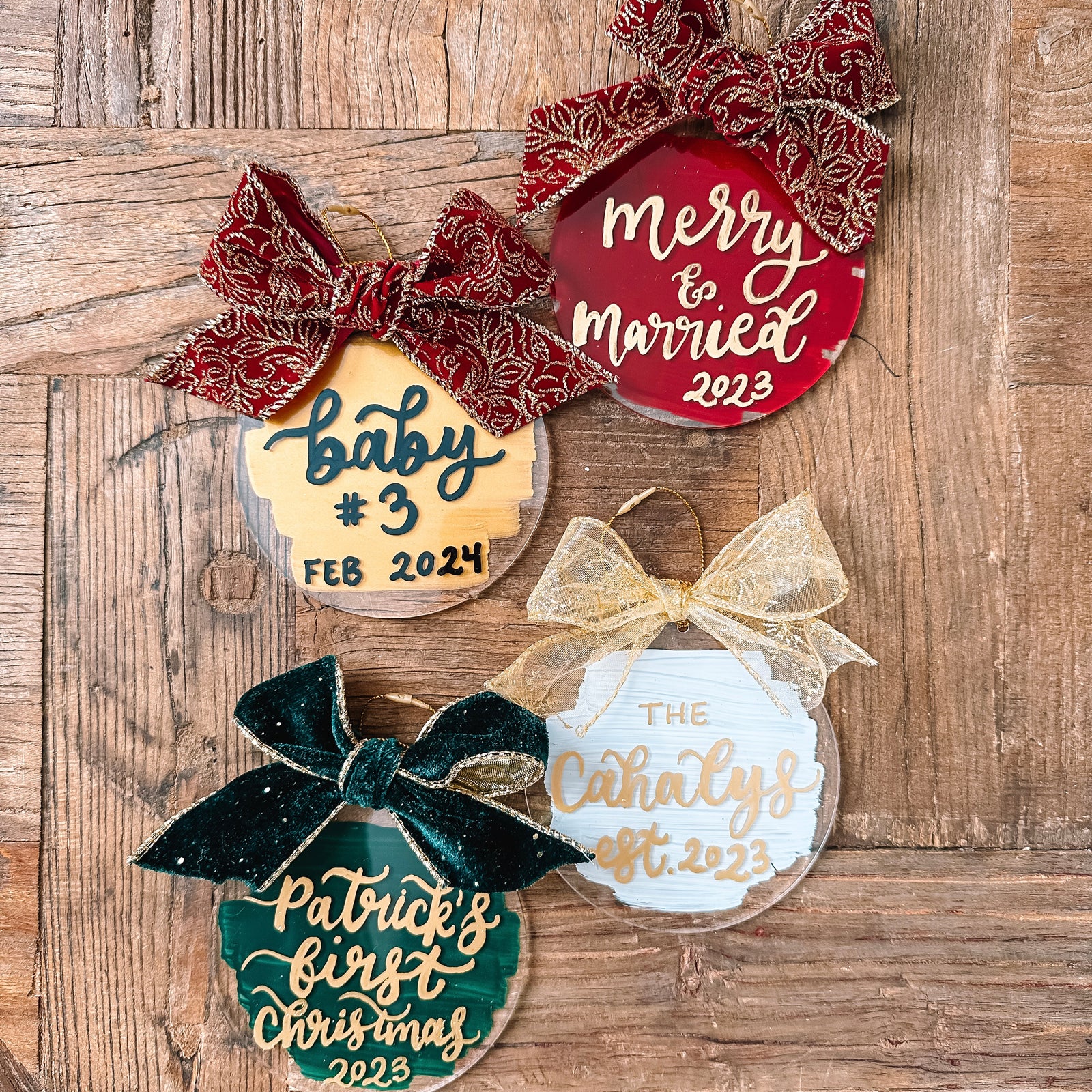 Round Acrylic Christmas Ornaments