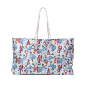 Lobster Hydrangea Getaway Weekender Bag