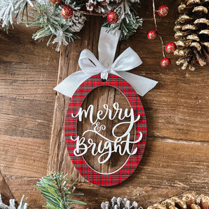 Custom 3D Plaid Ornament