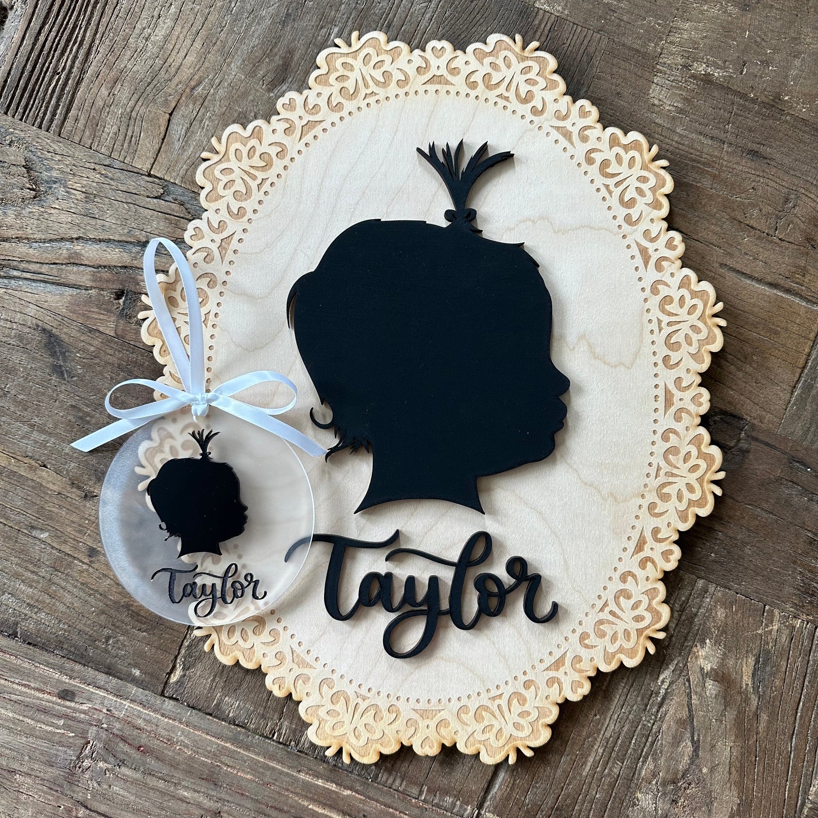 ADD ON Custom Silhouette 3D Ornament (only available with silhouette purchase)