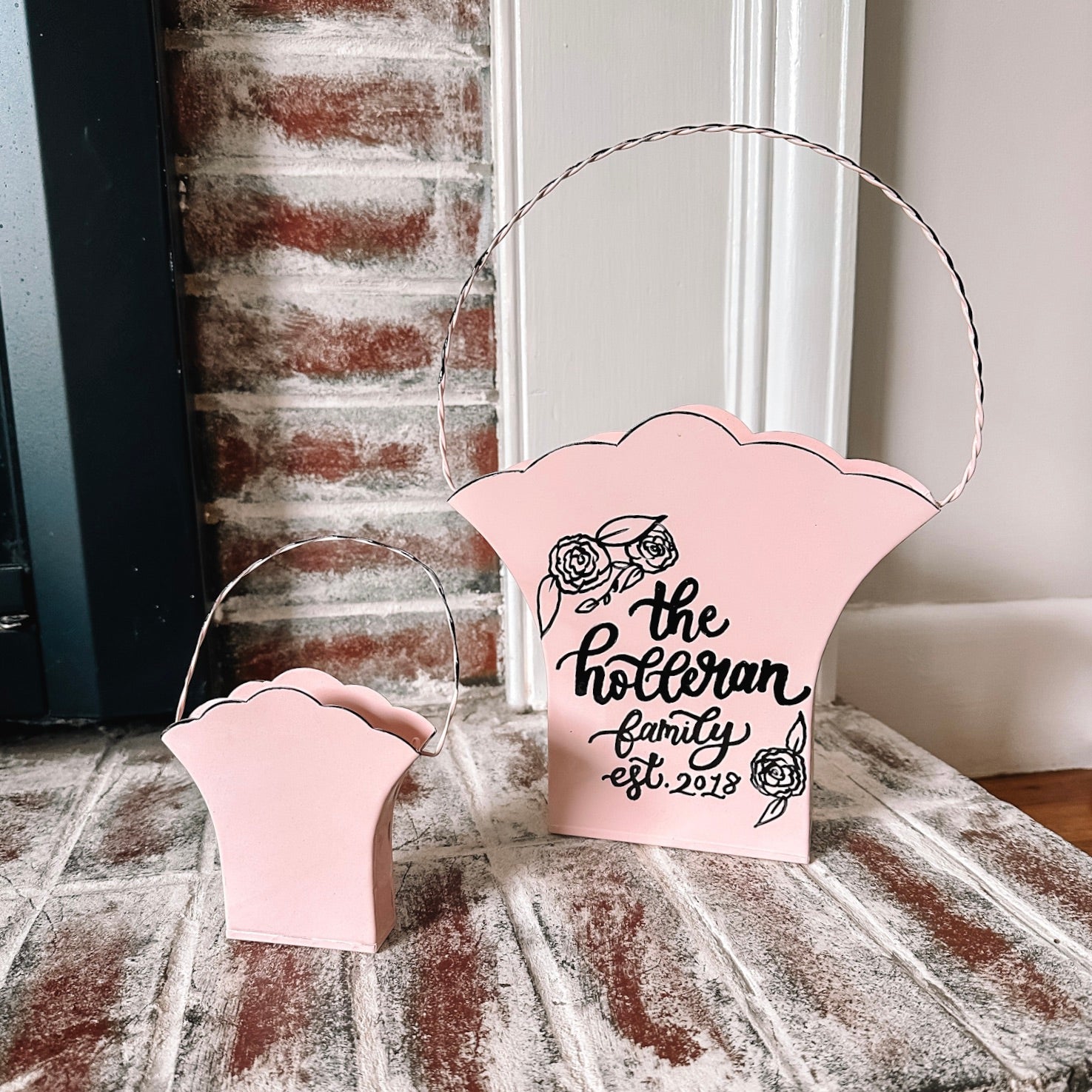 Scalloped Enamel Basket