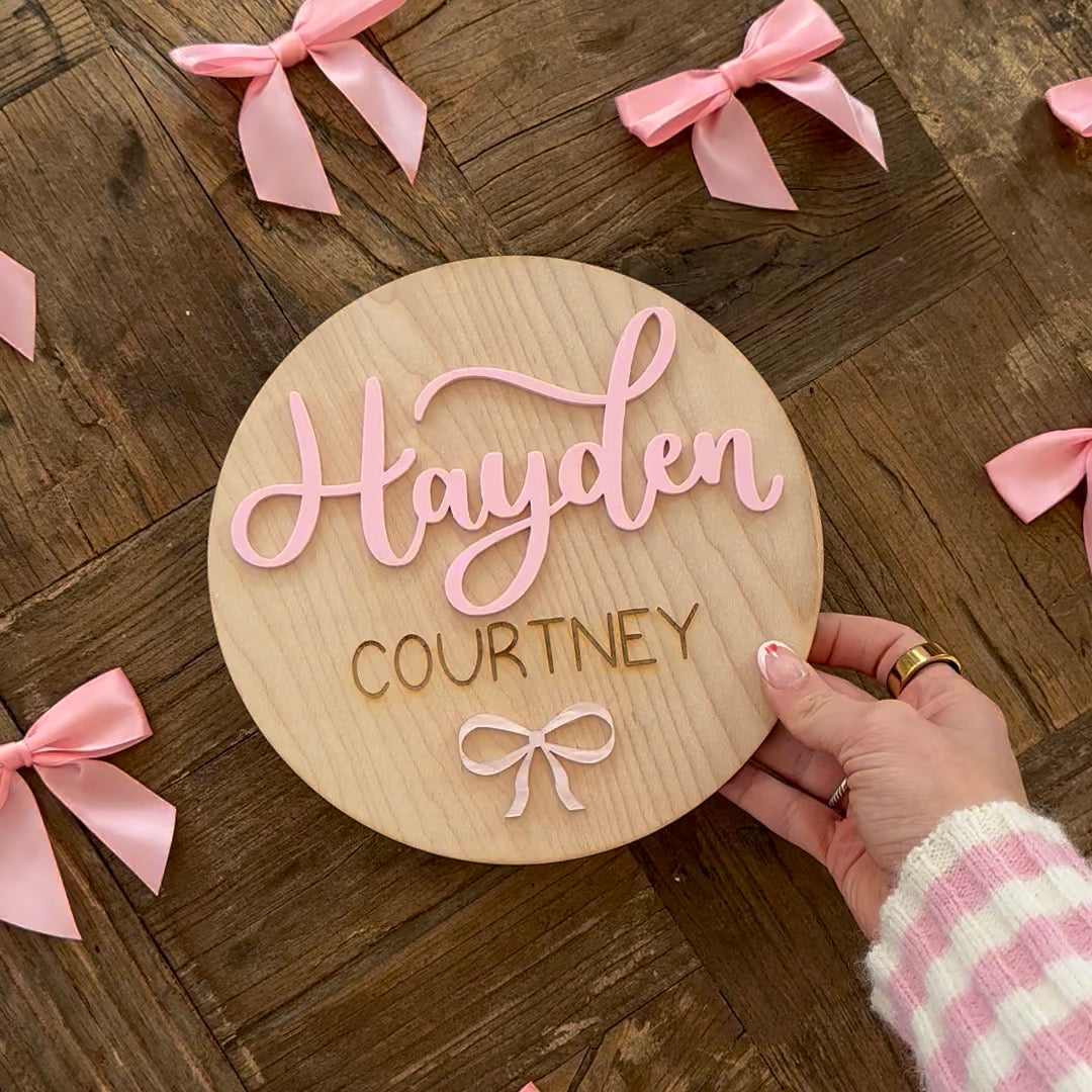 Baby Name Announcement Sign