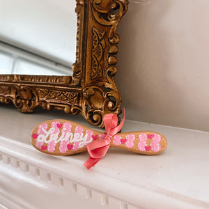 Striped Hand Painted Baby Hair Brush