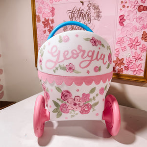 Custom Hand Painted Baby Doll Carriage
