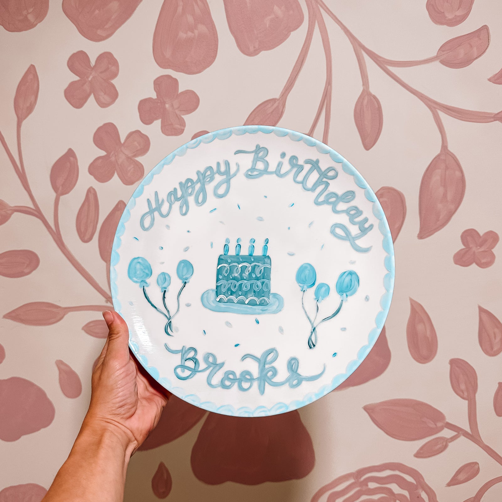 Hand Painted Birthday Plate