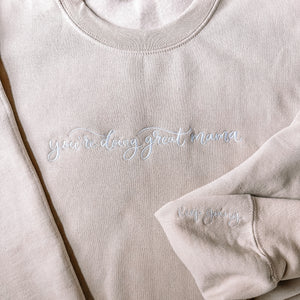 You're Doing Great Mama Embroidered Sweatshirt