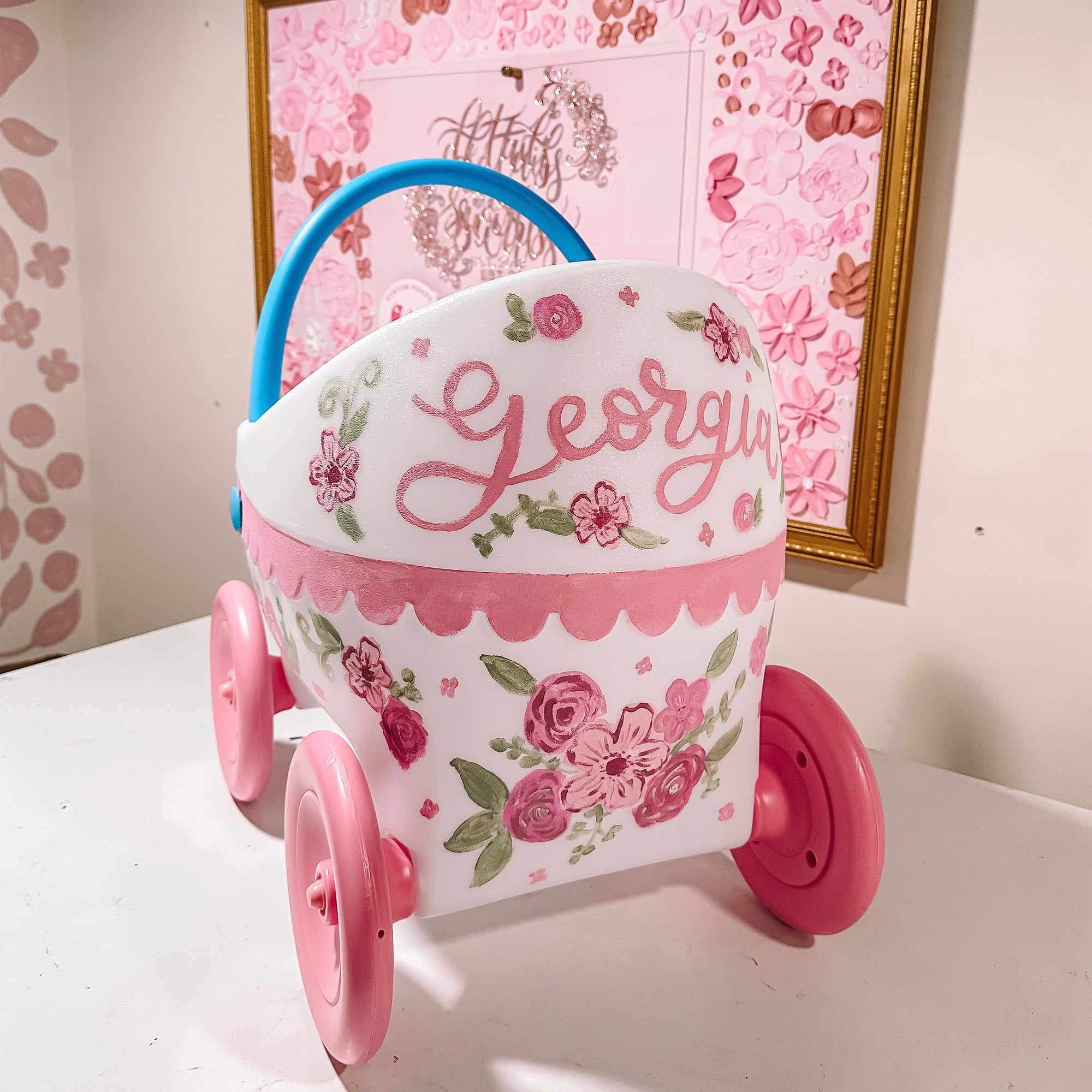 Custom Hand Painted Baby Doll Carriage