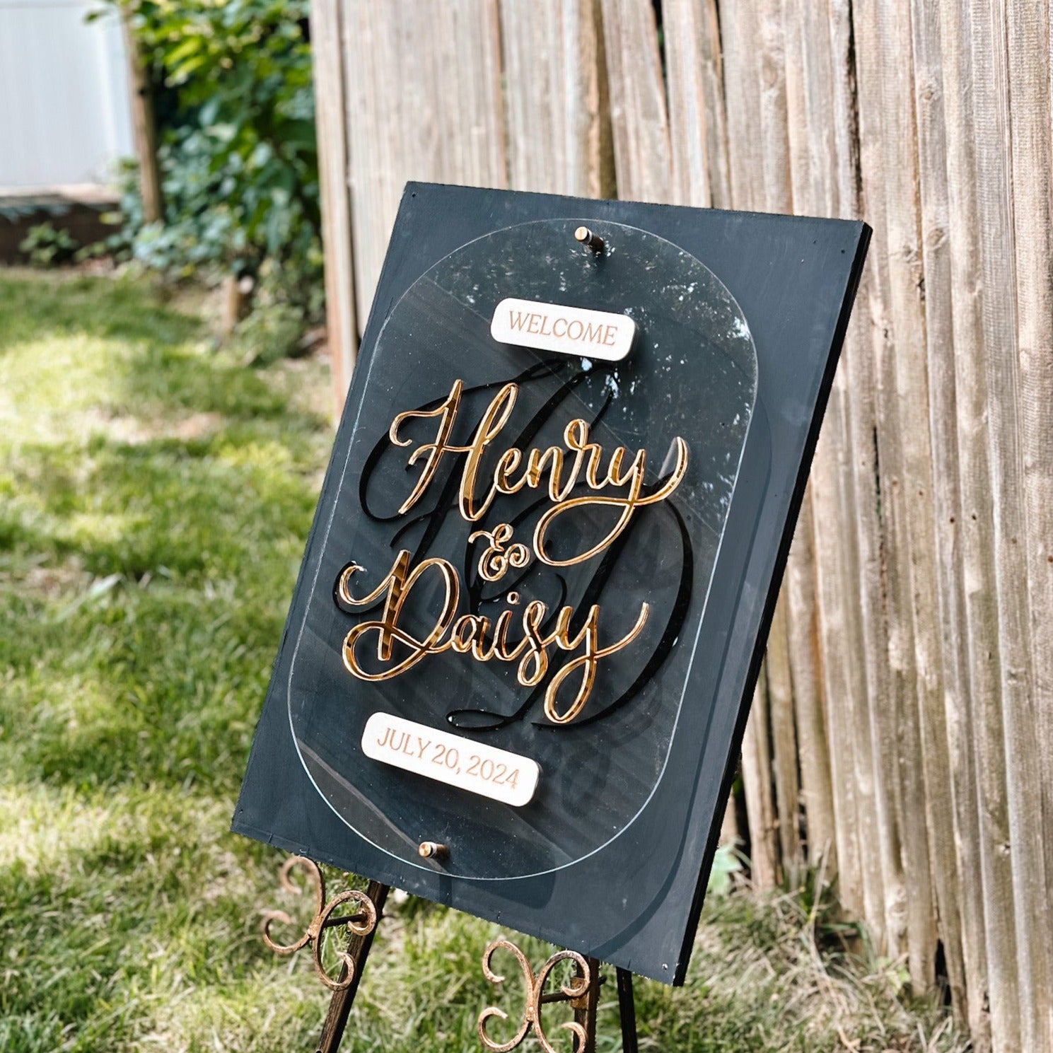 3D Acrylic Monogram Welcome Sign