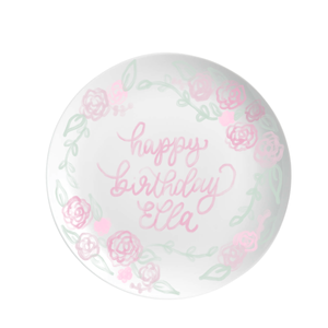 Hand Painted Birthday Plate