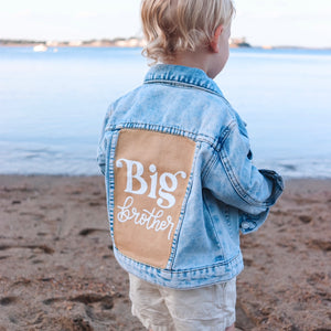 Big Sibling Hand Painted Denim Jacket