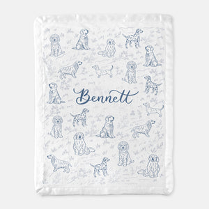 Baby Name Satin Trim Blanket