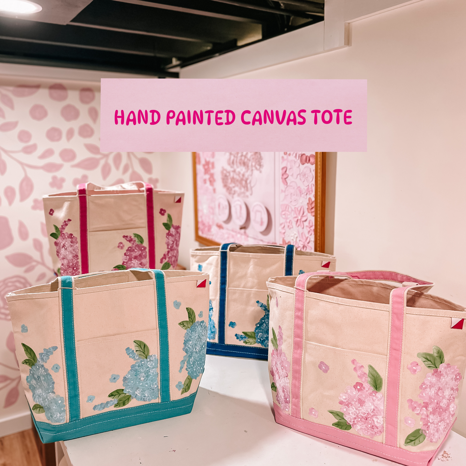 Hand Painted Canvas Tote