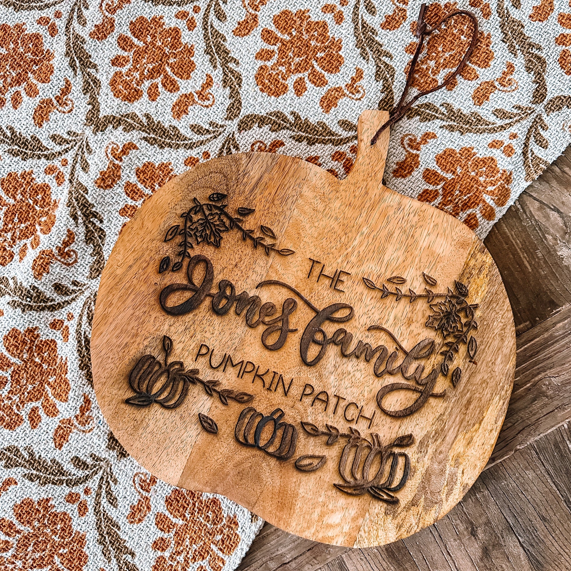 Pumpkin Patch Family Name Serving Tray