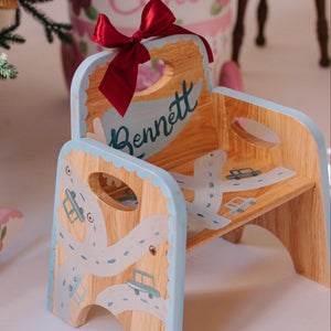 Custom Hand Painted Wooden Toddler Chair