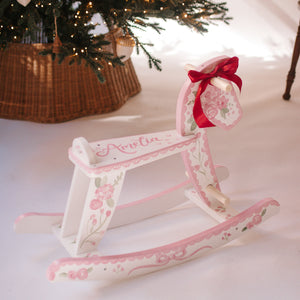 Custom Hand Painted Wooden Rocking Horse