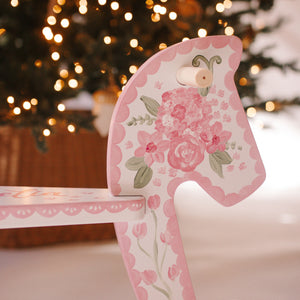 Custom Hand Painted Wooden Rocking Horse