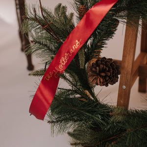 Personalized Wreath With Custom Ribbon