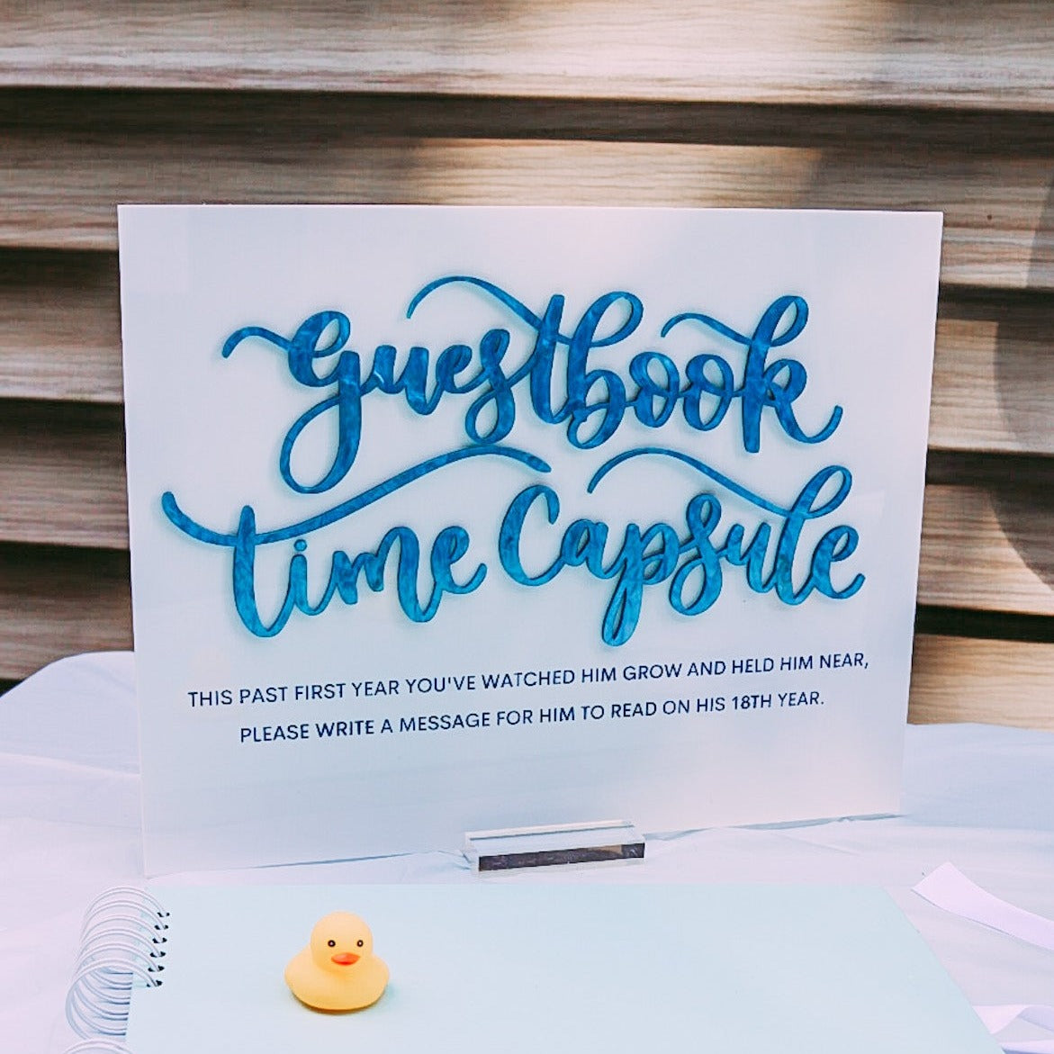 First Birthday Guestbook Sign - Details and Swirls